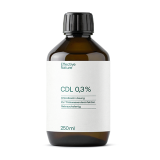 Effective Nature CDL 0,3% Chlordioxid-Lösung, 250 ml, Braunglasflasche mit weißem Etikett