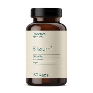 Effective Nature Silizium² Kapseln, Braunglasflasche, 180 Kaps., 245 mg/Tag, hochdosiert, vegan