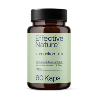 Effective Nature Immunkomplex Kapseln, braunes Glasfläschchen, mintgrünes Etikett, 60 Kaps., Echinacea, Kalmeghkraut,...